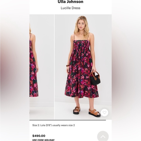 NWT • Ulla Johnson Lucille Hibiscus Dress - Picture 3 of 7